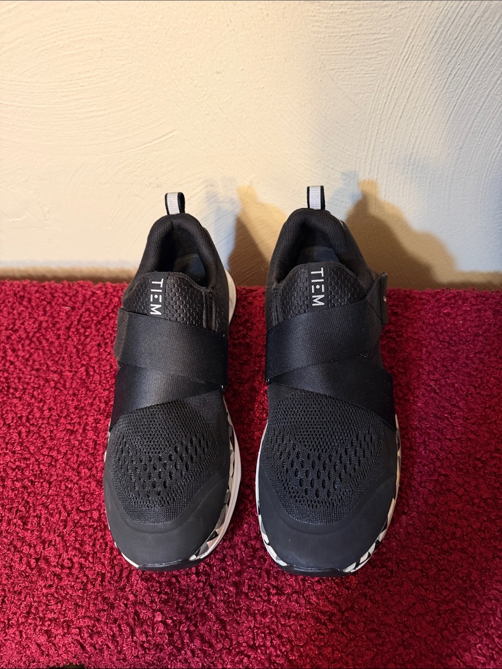 Tiem Slipstream Cycling Sneakers Shoes Black Geometric 2-Bolt Women's Size 9